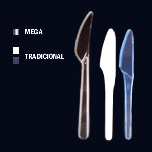 cuchillos de color cristal desechable